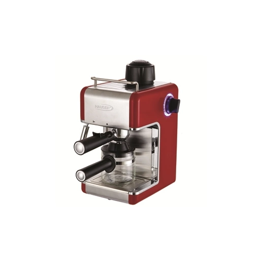 Hauser CE929 eszpresszó kávéfőző, piros-ezüst